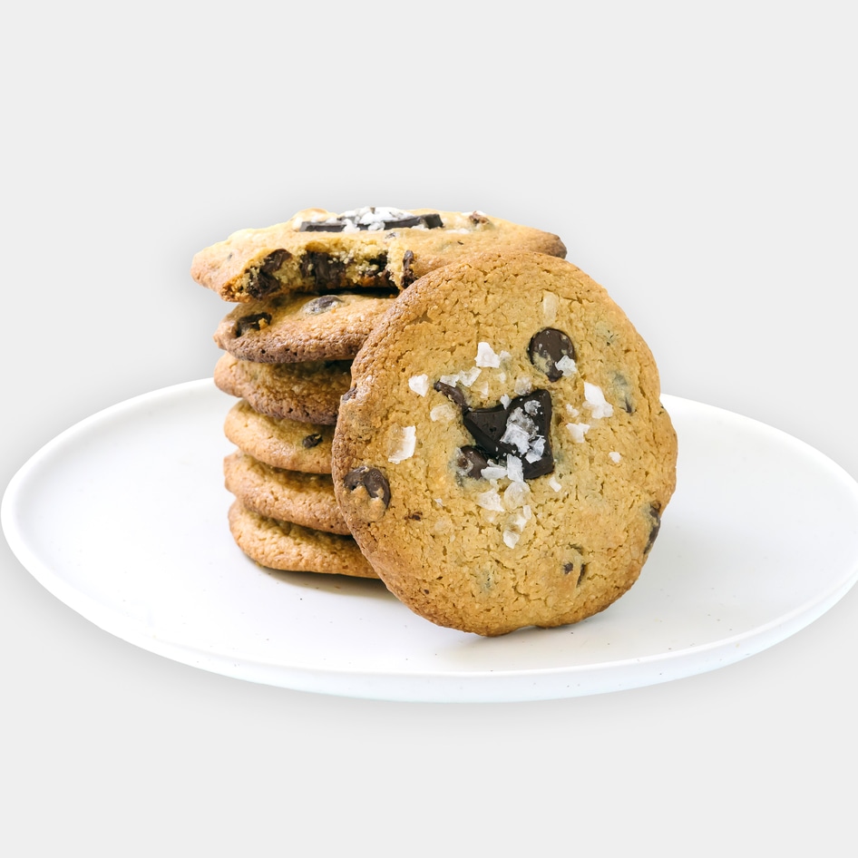 Vegan Salted Tahini-Chocolate Chip Cookies