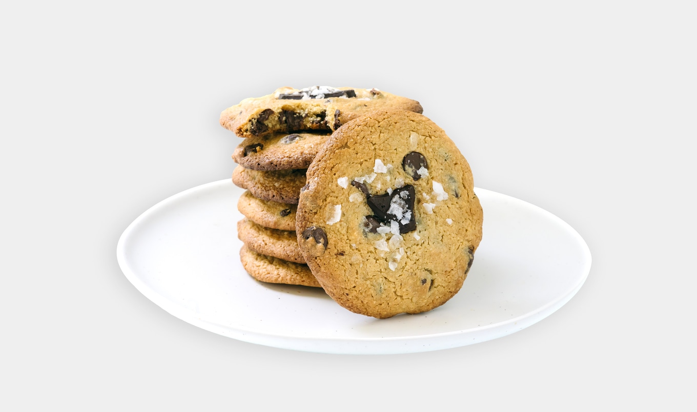 Vegan Salted Tahini-Chocolate Chip Cookies