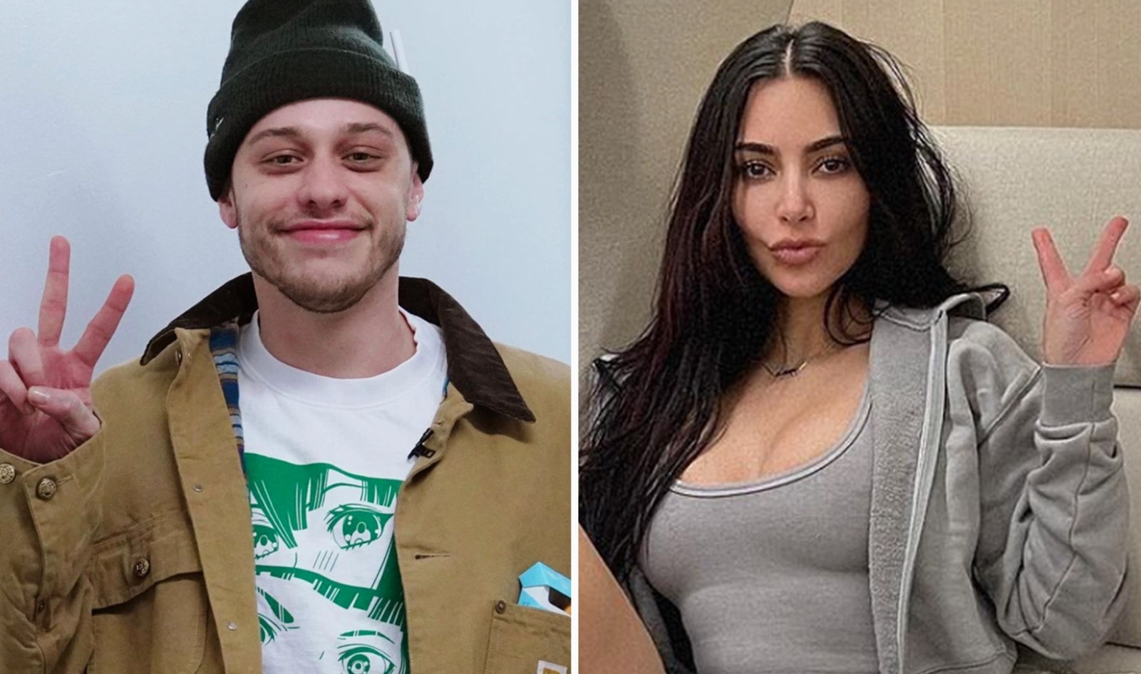 Kim Kardashian and Pete Davidson Get Matching Vegan Silk Robes for Valentine's Day