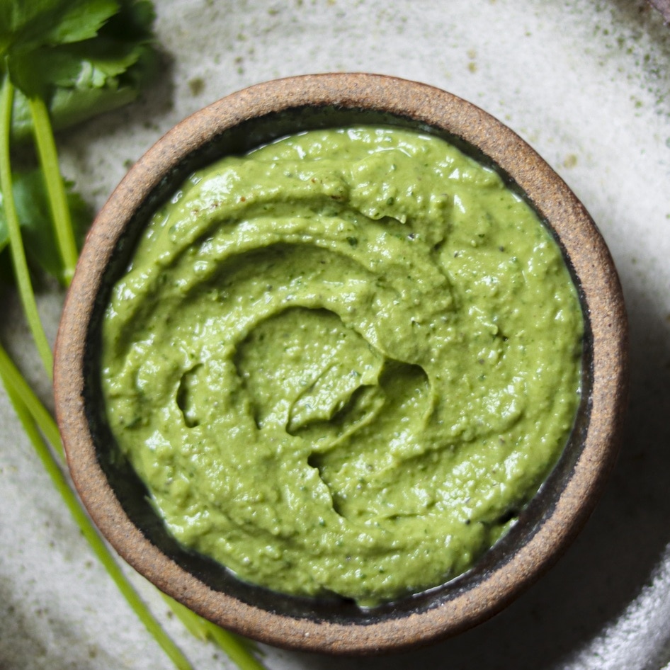 Creamy Vegan Avocado Indian Chutney