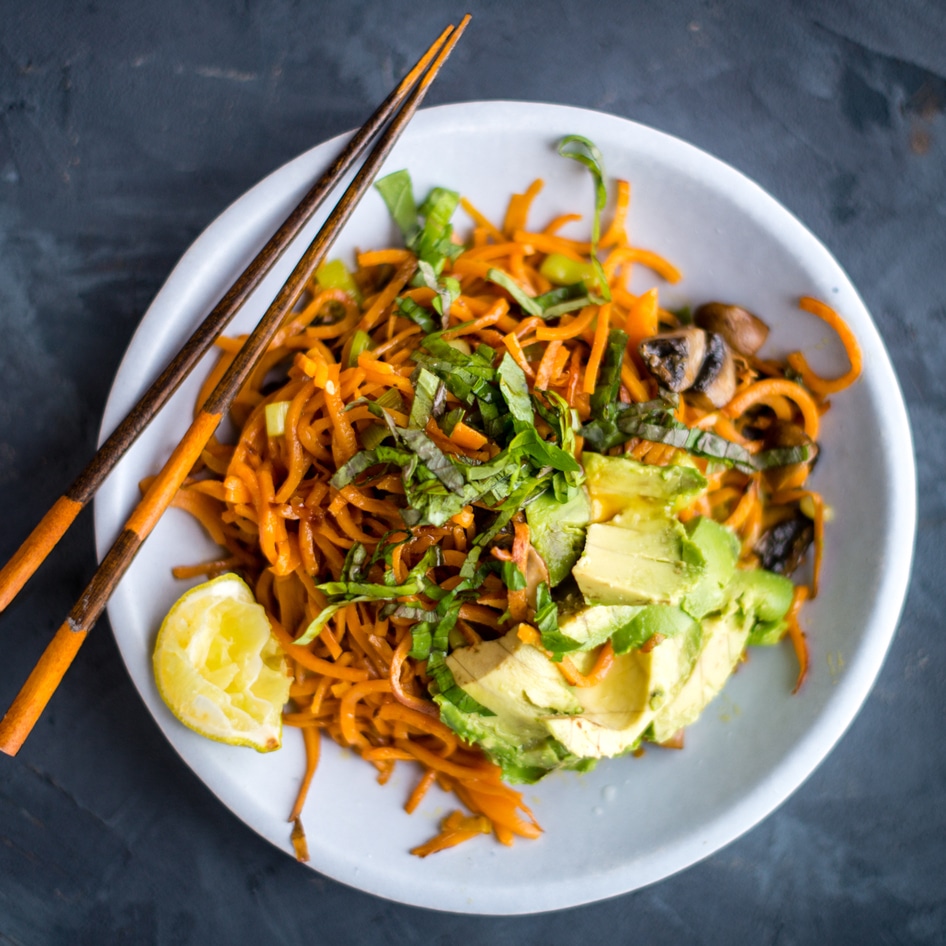 Quick Vegan Thai-Inspired Sweet Potato Noodles