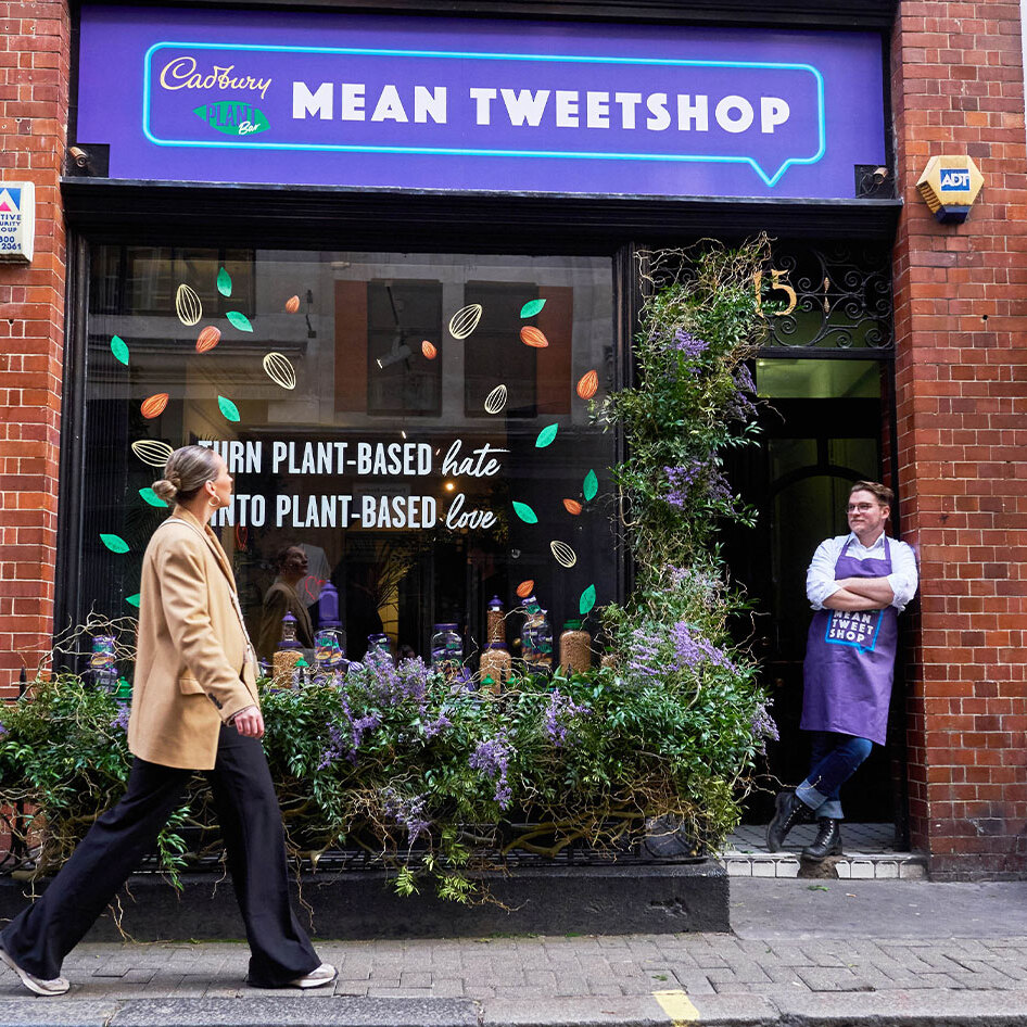 Cadbury's New Vegan Chocolate Shop Tells Haters to "Eat Their Words"