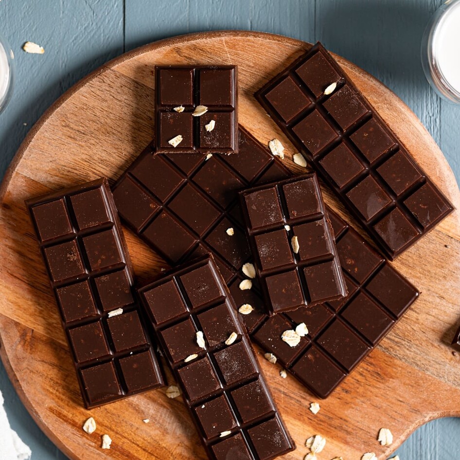 Homemade Vegan Oat Milk Chocolate Bars