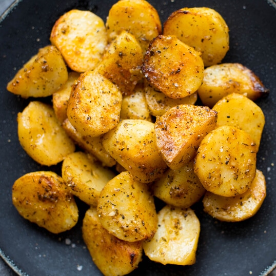 Vegan Greek Lemony Roasted Potatoes