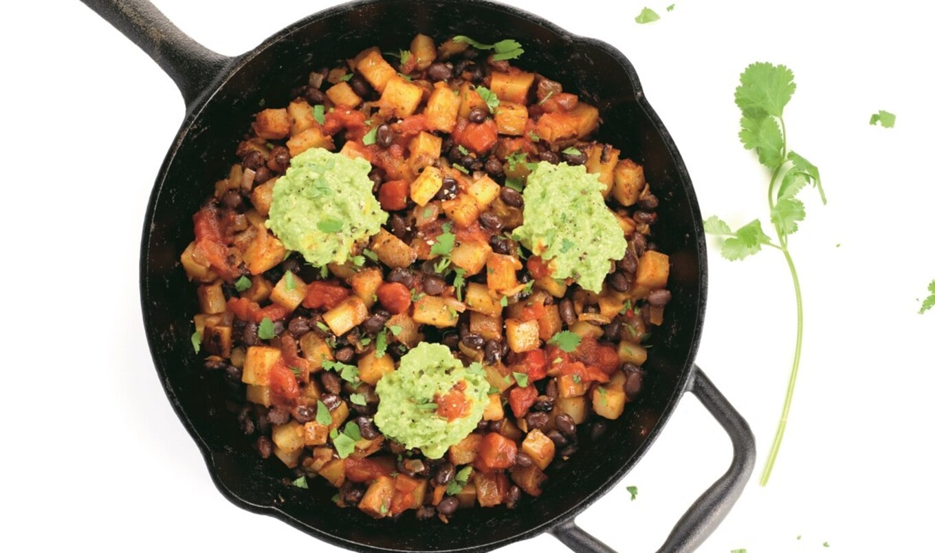 Speedy Vegan Breakfast Hash With Potatoes and Black Beans