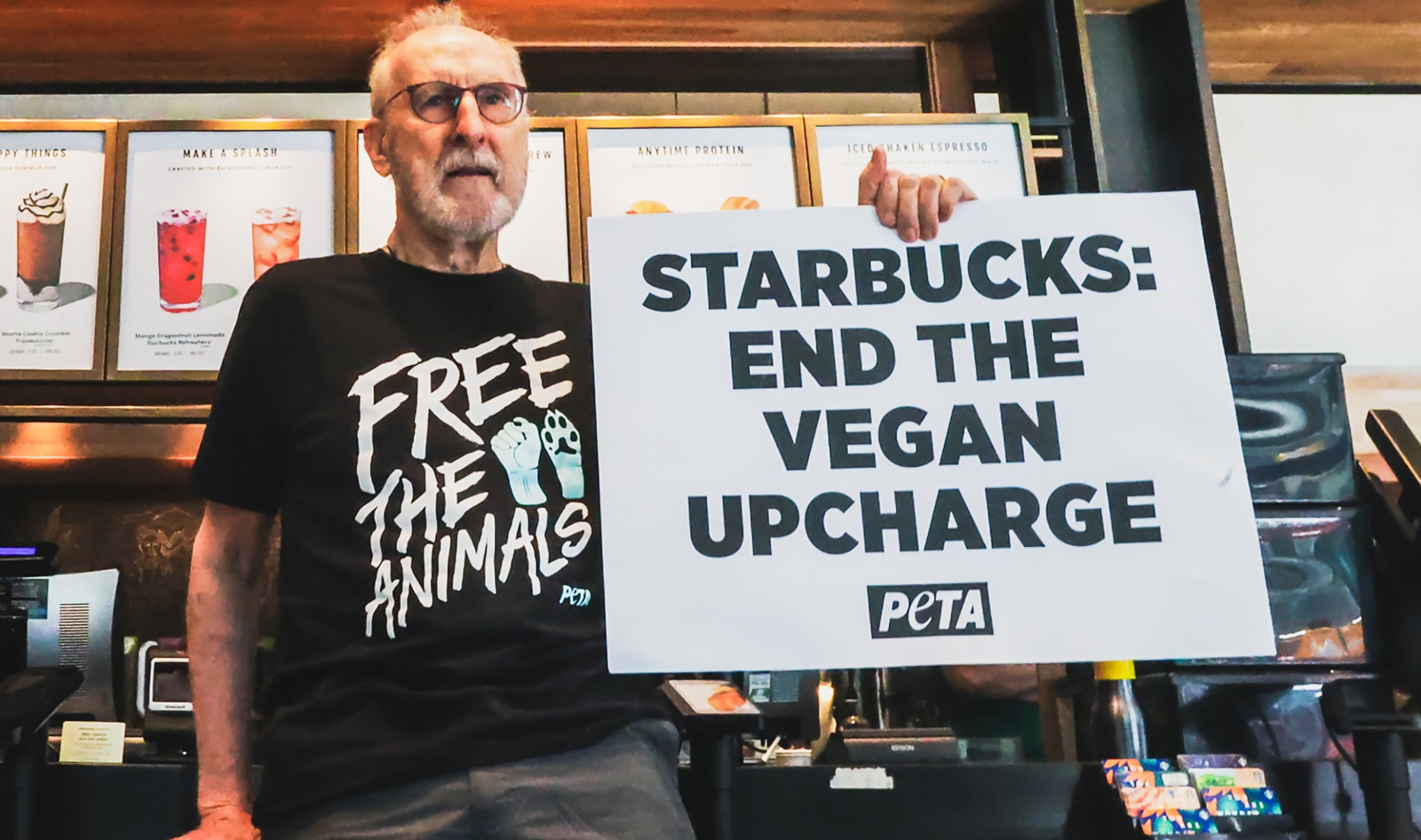 If Starbucks Drops Its Vegan Surcharge, Thank James Cromwell