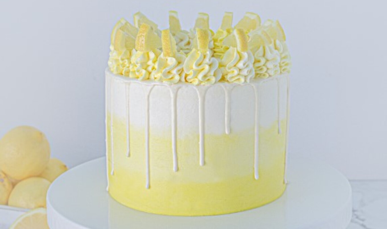 Vegan Lemon Cake With Buttercream Frosting and Lemon Curd