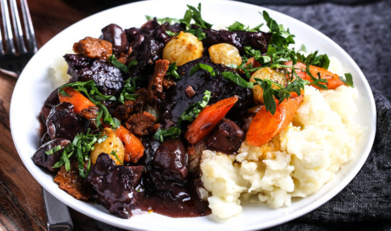 Meaty Vegan Seitan Bourguignon