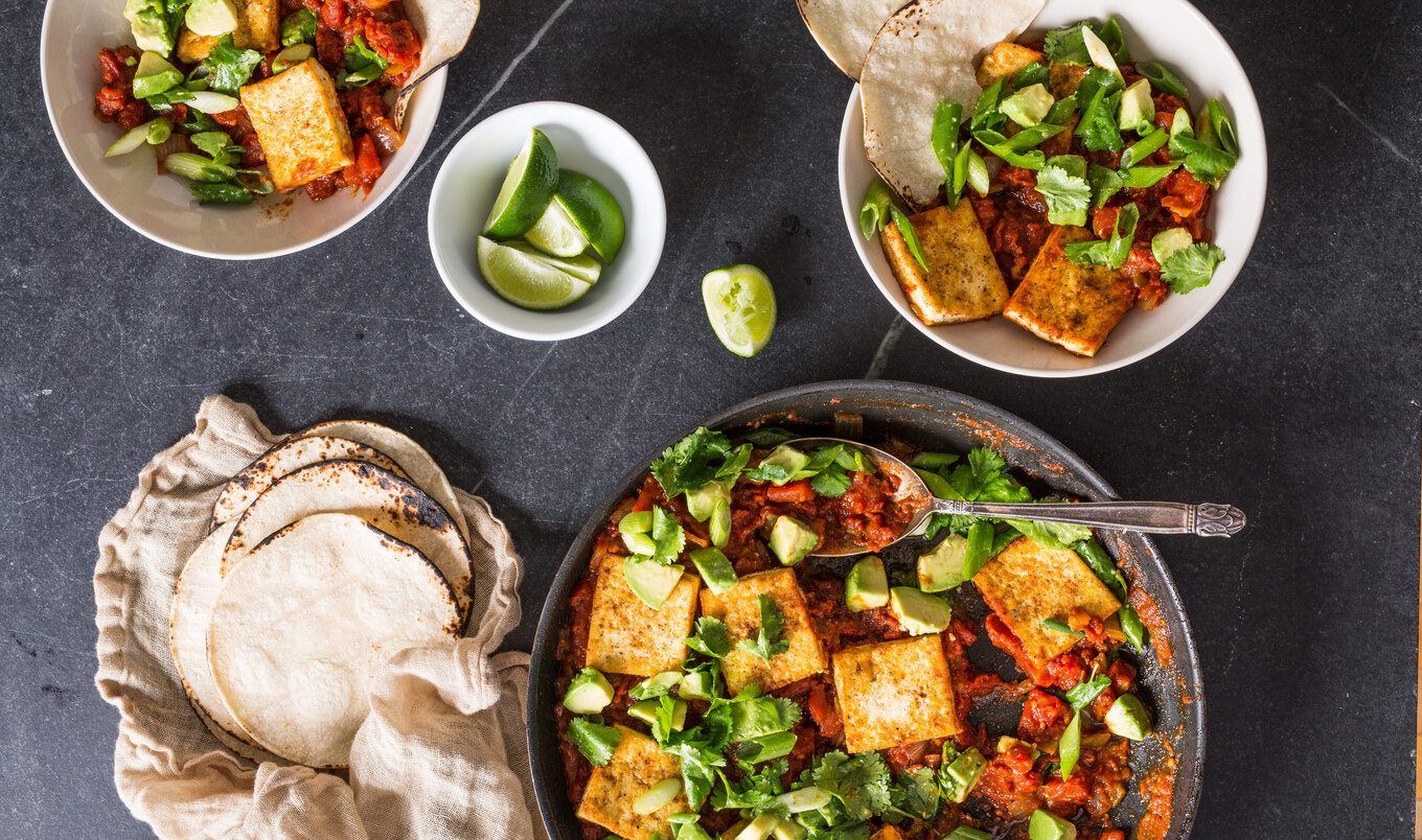 Vegan Tofu Rancheros With Avocado