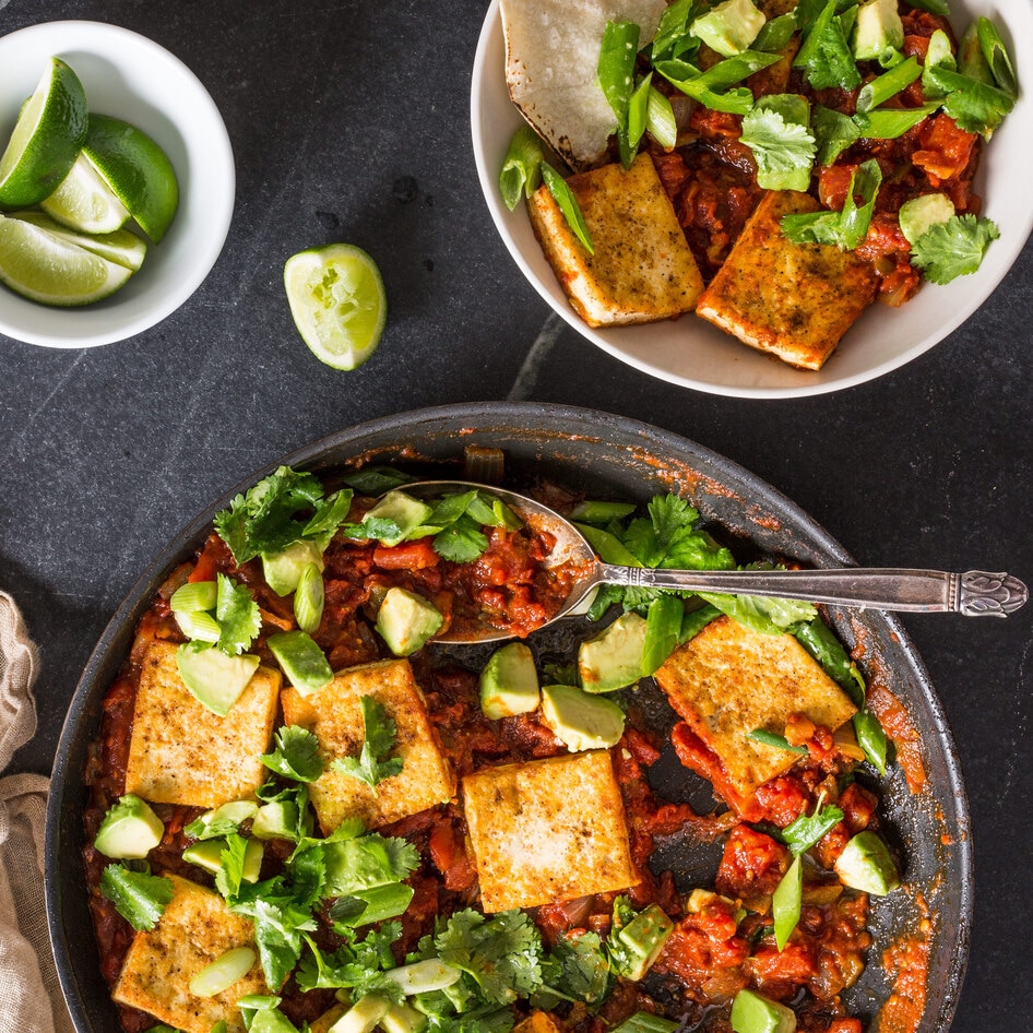 Vegan Tofu Rancheros With Avocado