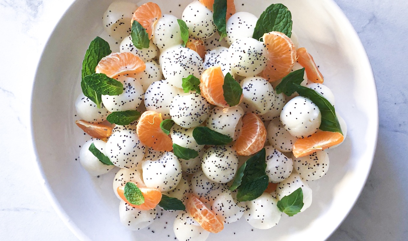 Mandarin Kohlrabi Salad With Poppy Seeds