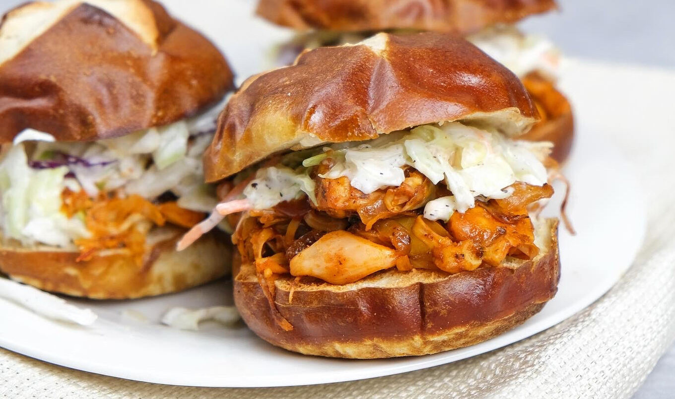 Smoky Vegan BBQ Pulled Jackfruit Sliders