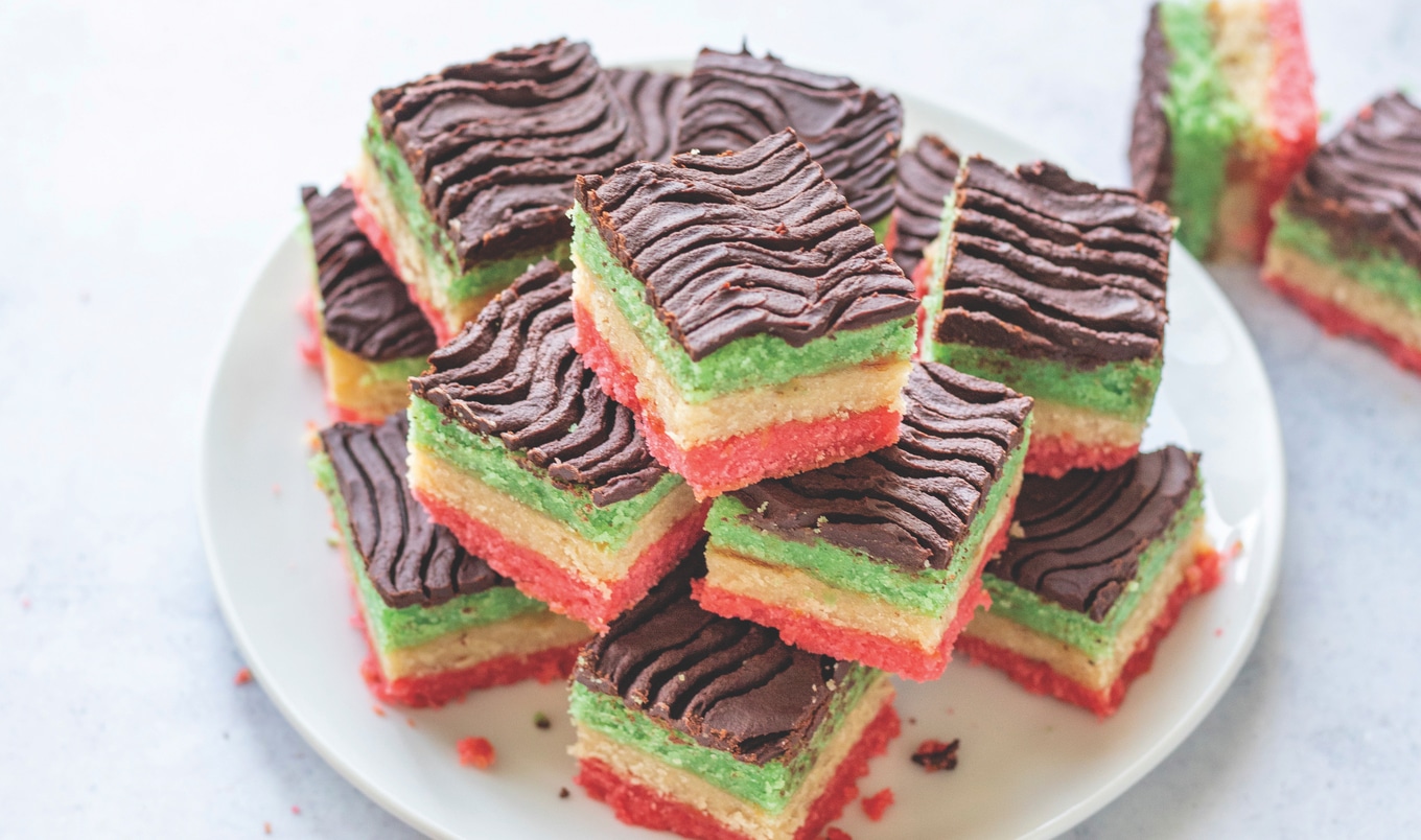 Vegan Italian Rainbow Cookies