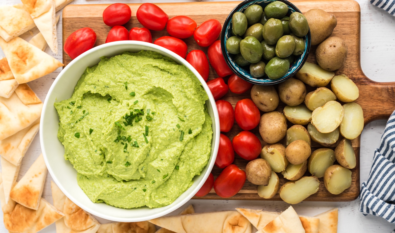 Simple Vegan Avocado Edamame Hummus