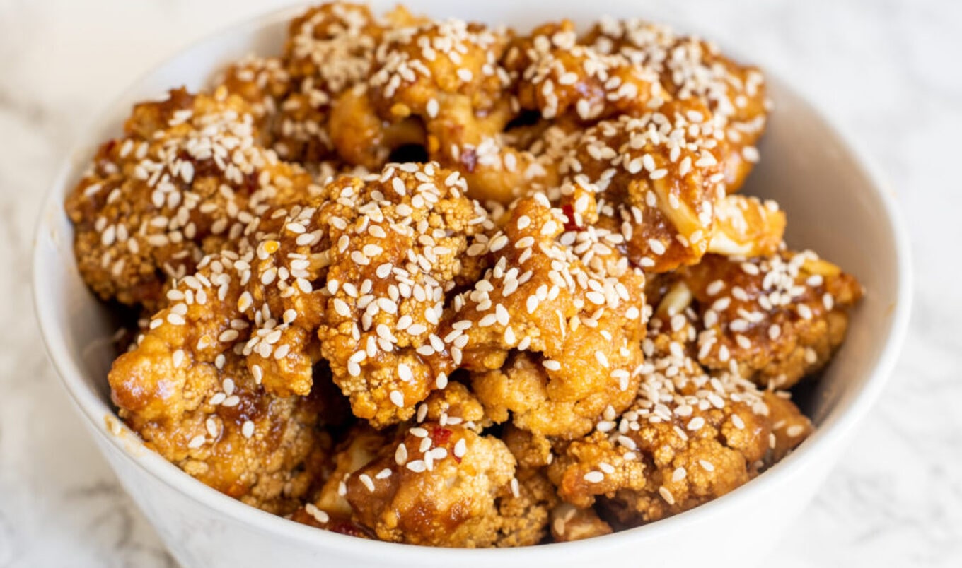 Vegan Teriyaki Sesame Cauliflower Bites