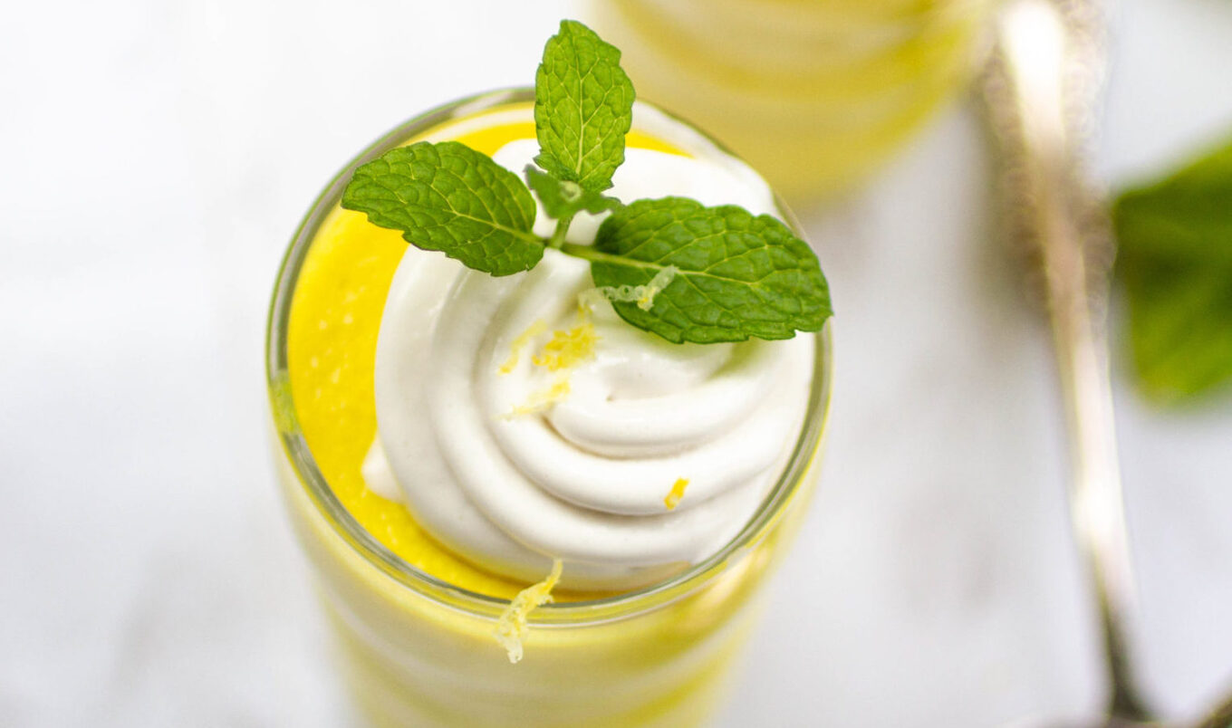 Summery Vegan Lemon Pudding