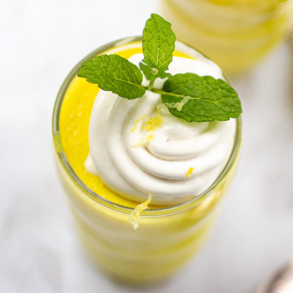 Summery Vegan Lemon Pudding