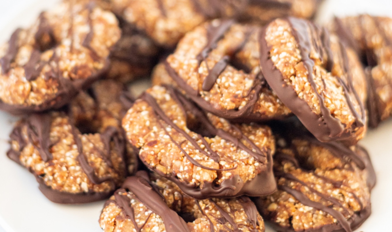 Vegan No-Bake Girl Scouts Samoas