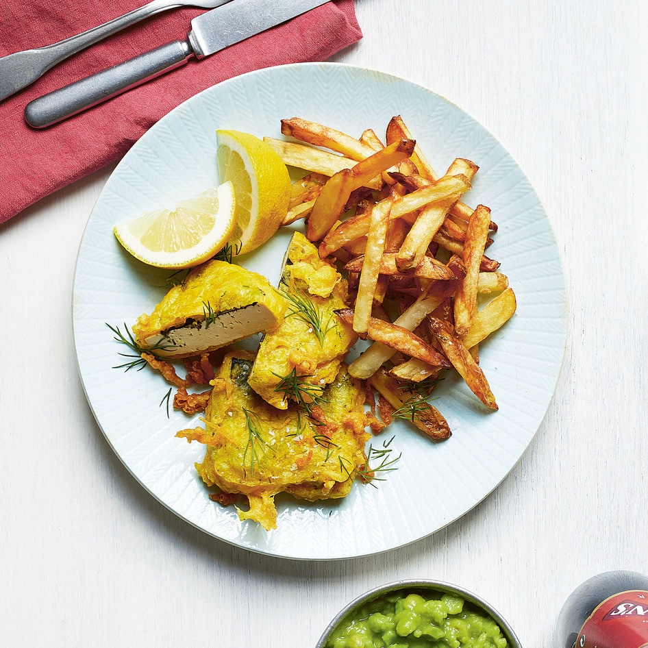 Crispy Beer-Battered Tofu Fish and Chips