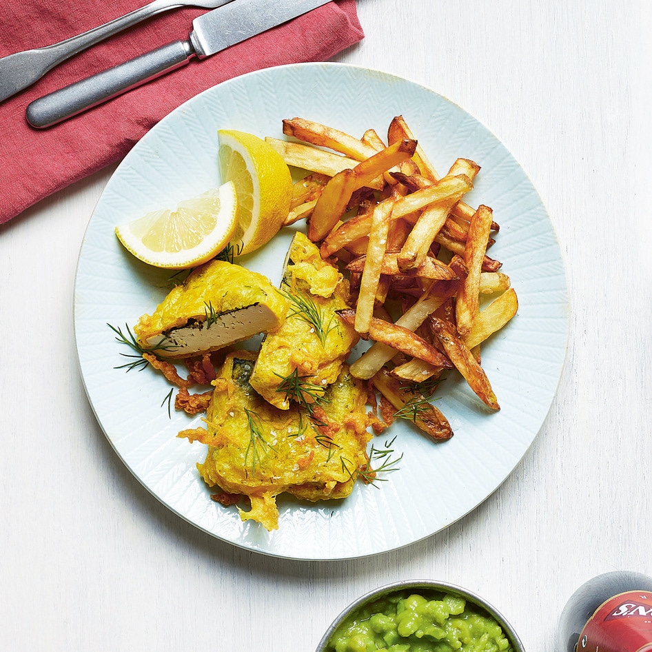 Crispy Vegan Beer-Battered Tofu Fish and Chips