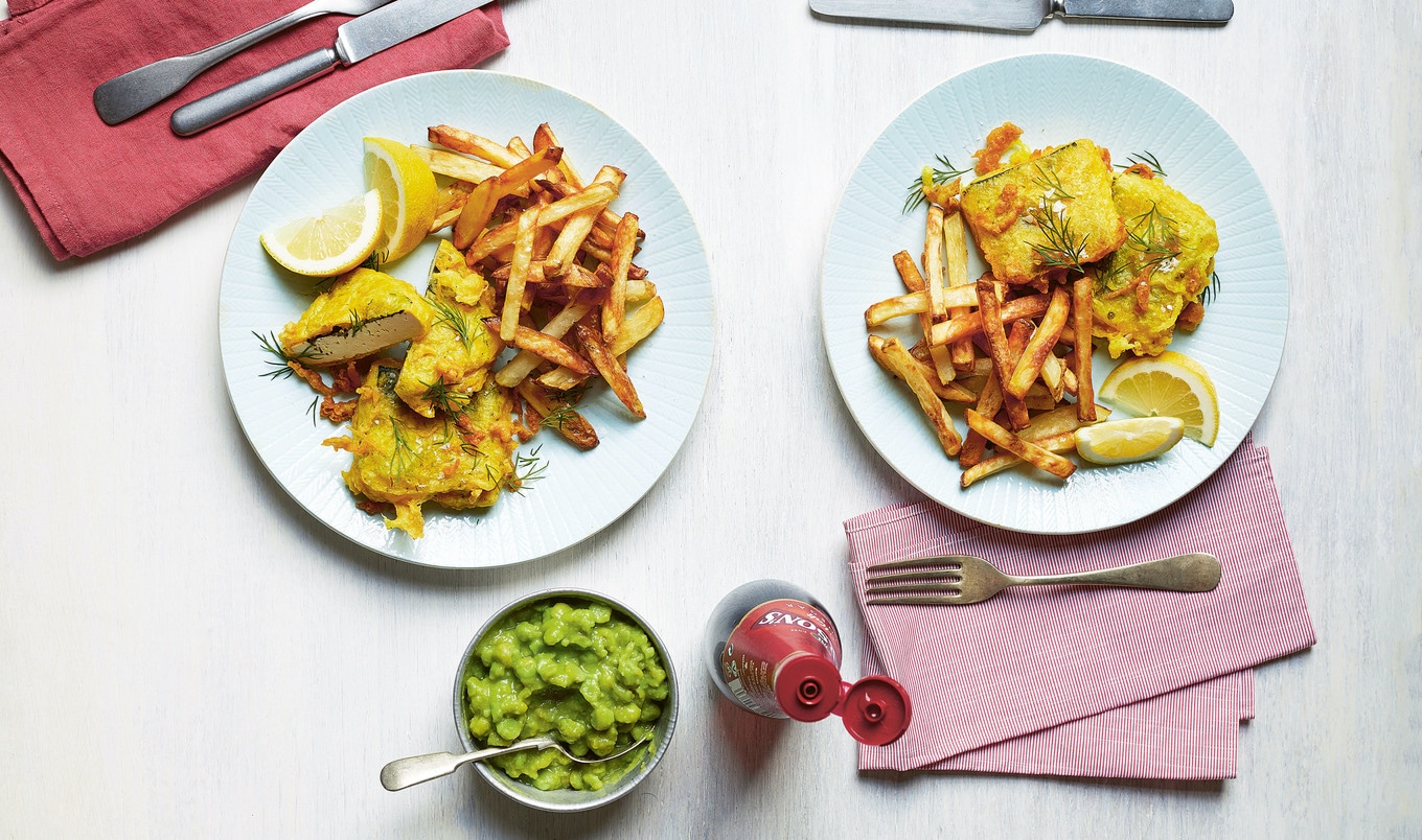 Crispy Vegan Beer-Battered Tofu Fish and Chips