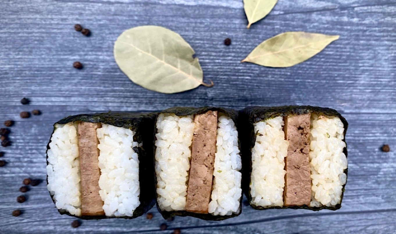 Tangy Vegan Tofu Adobo Musubi