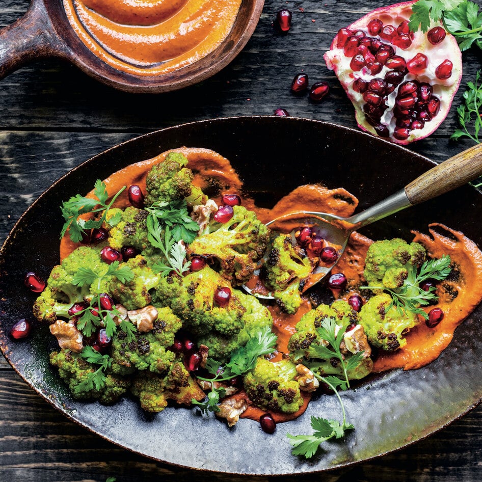 Curried Cauliflower With Muhammara&nbsp;