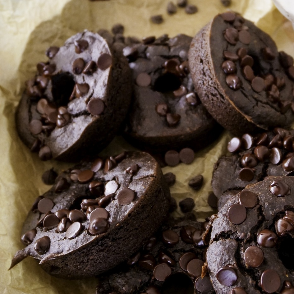 Vegan Chocolate Brownie Doughnuts