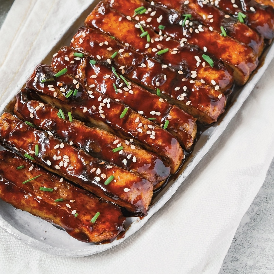 Chinese Sticky Sweet Char Siu Tofu