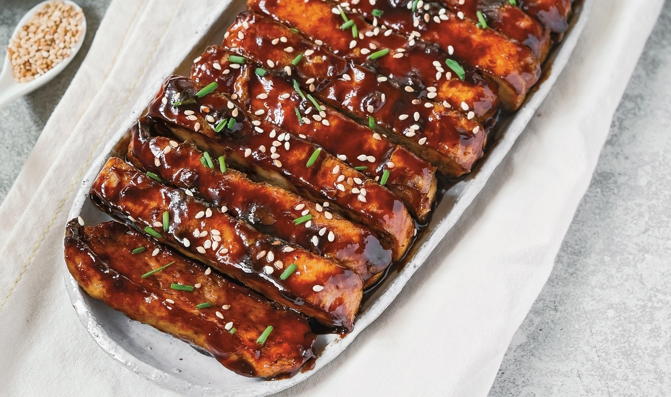 Chinese Sticky Sweet Char Siu Tofu