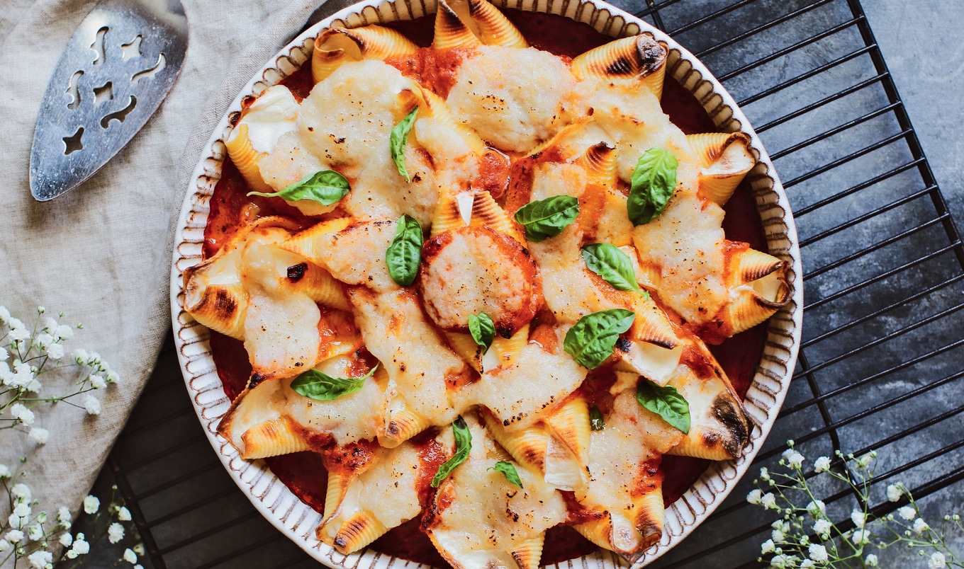 Vegan Sausage and Ricotta Stuffed Shells With Vodka Sauce