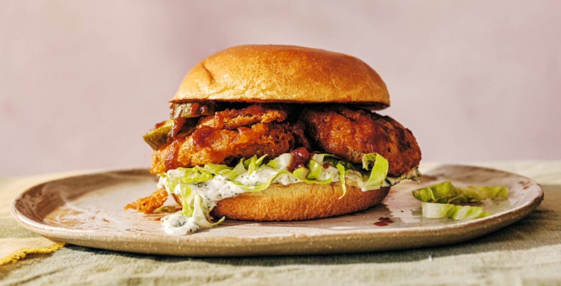 Vegan Cajun Beer-Battered Oyster Mushroom Sandwich