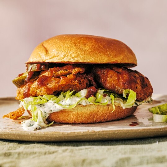 Vegan Cajun Beer-Battered Oyster Mushroom Sandwich