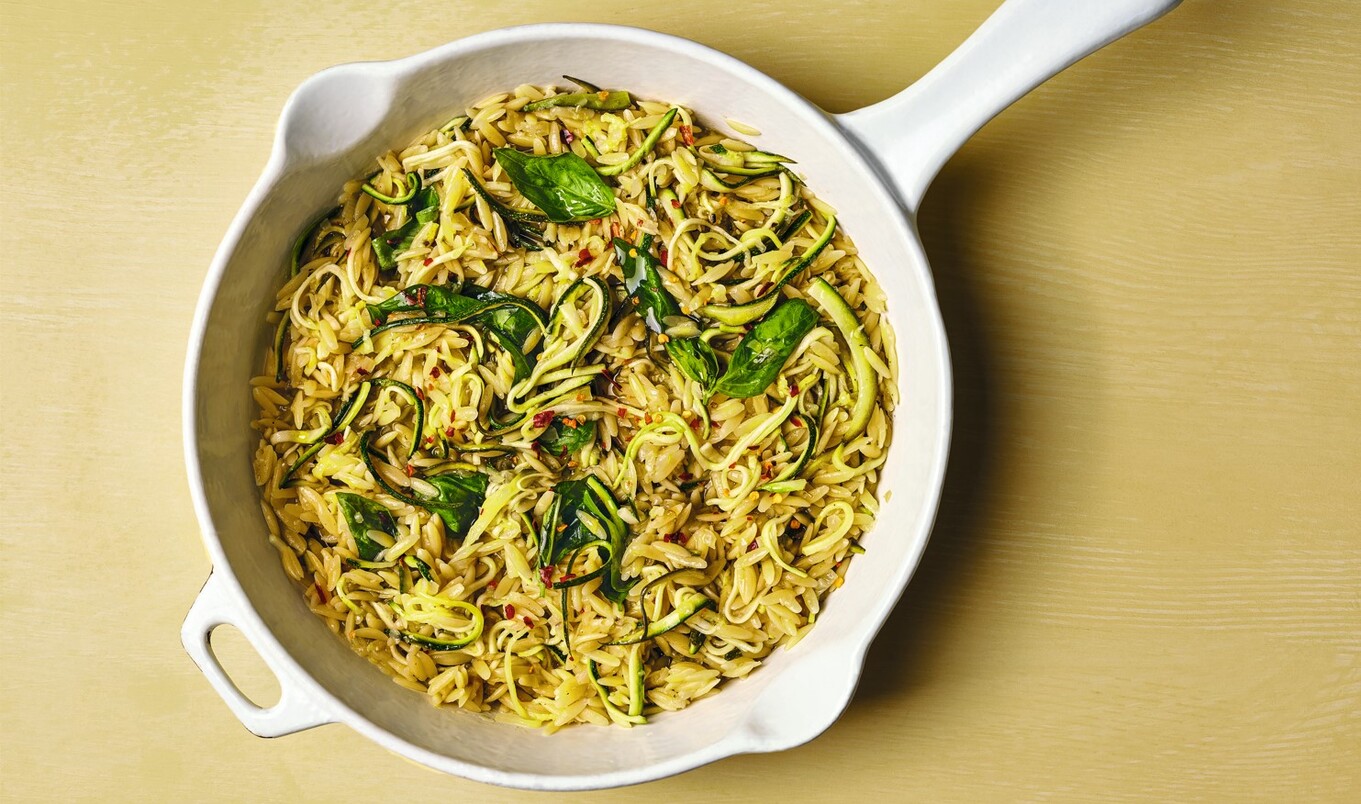 Easy One-Pot Vegan Lemon Zucchini Orzo