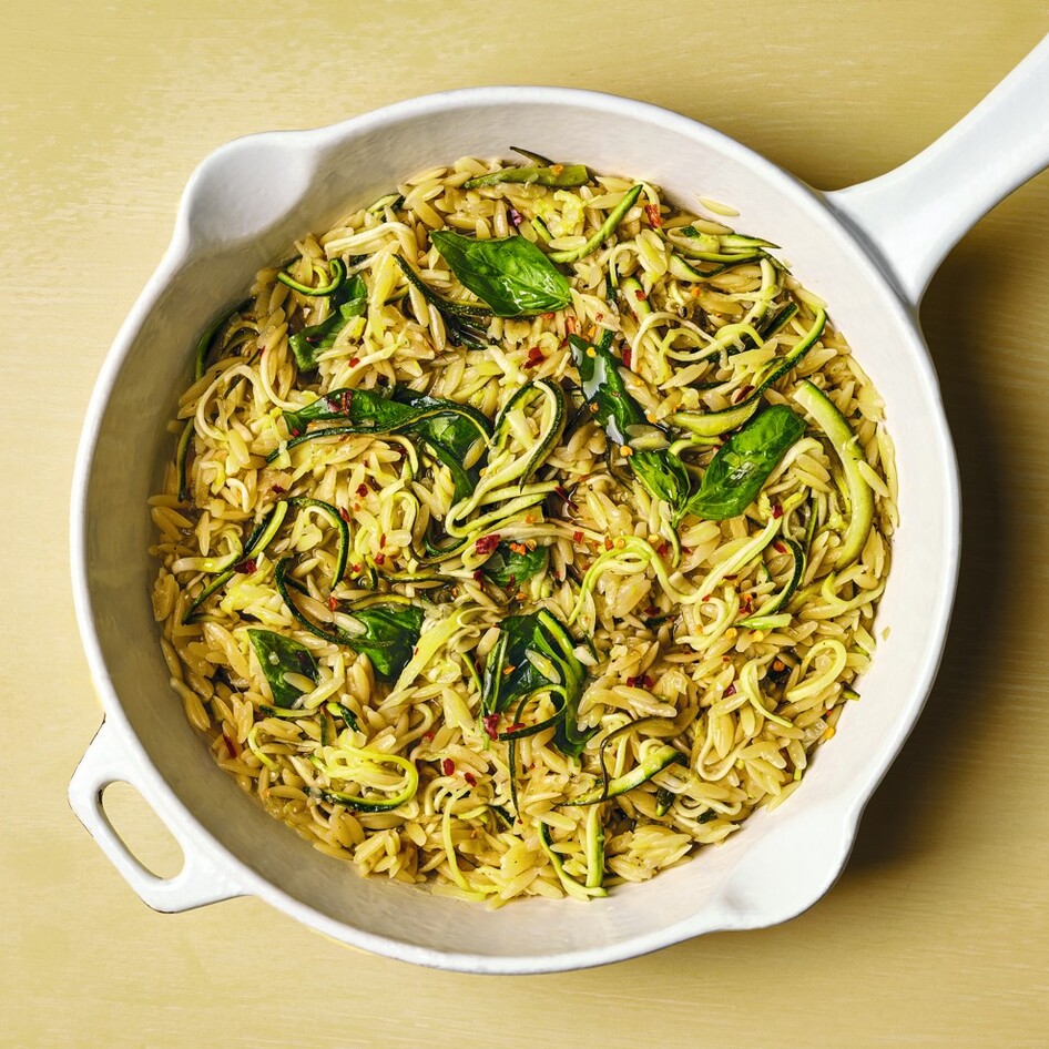 Easy One-Pot Vegan Lemon Zucchini Orzo