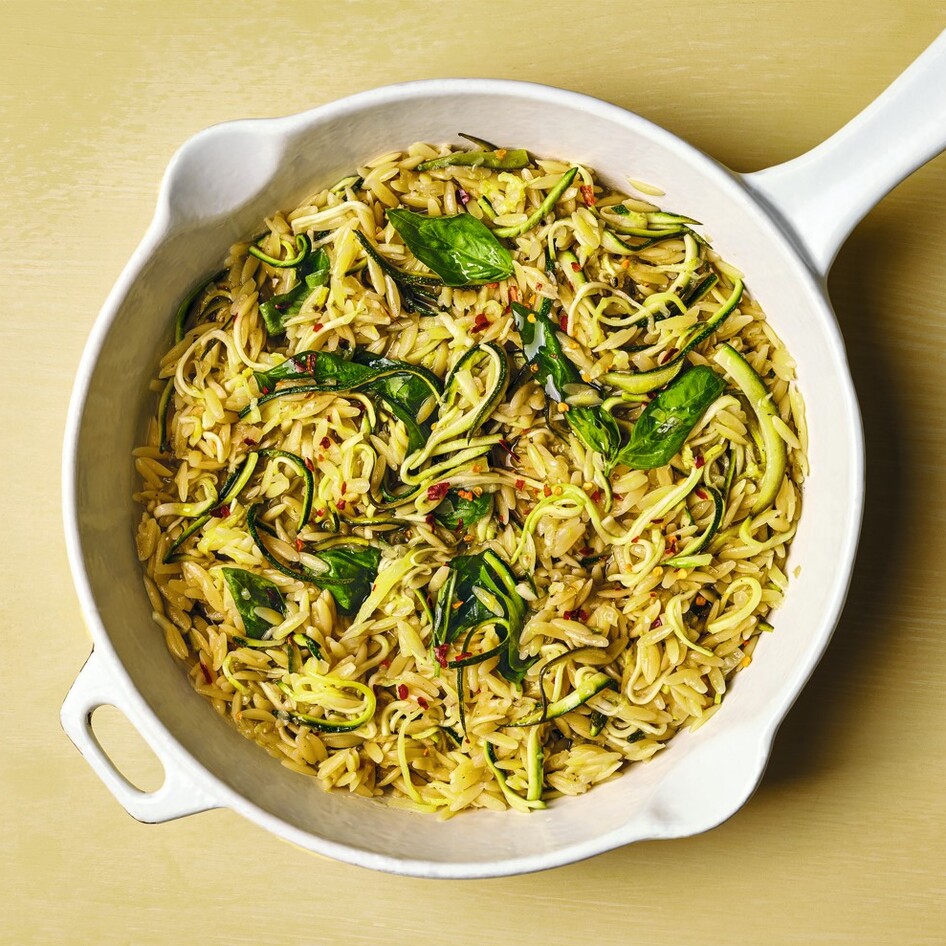 Easy One-Pot Vegan Lemon Zucchini Orzo