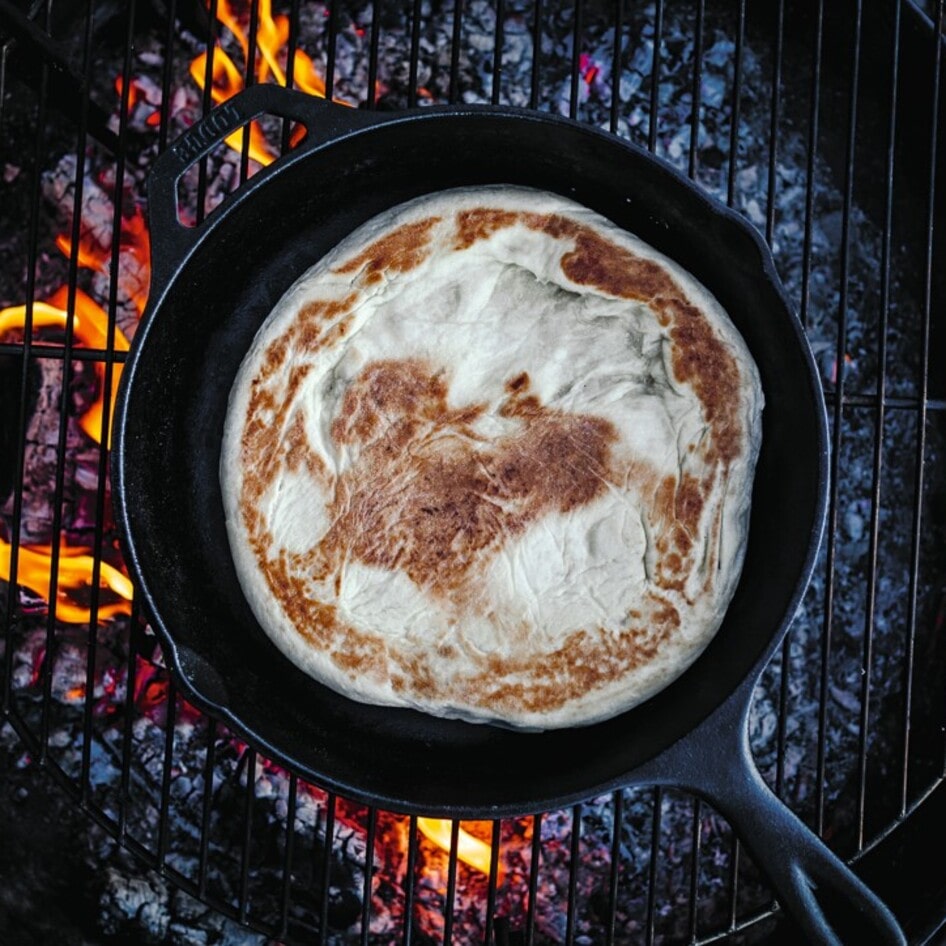 Easy Vegan Outdoor Skillet Bread