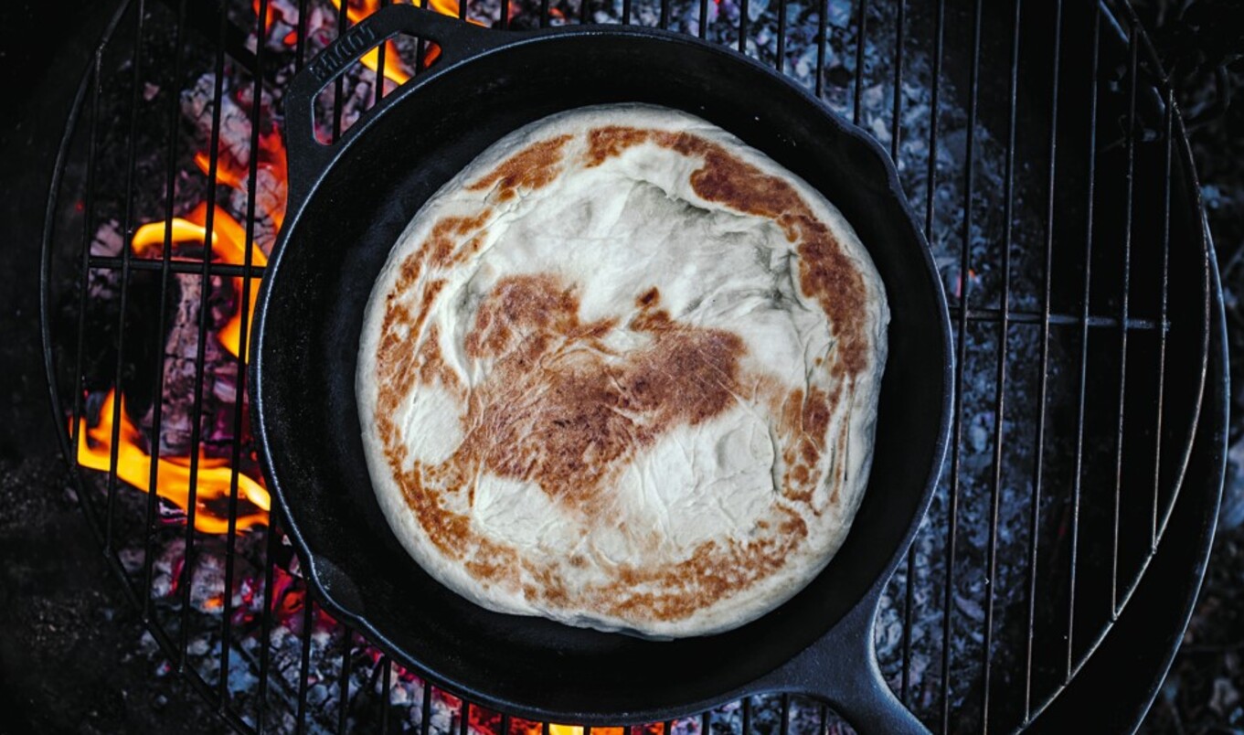 Easy Vegan Outdoor Skillet Bread