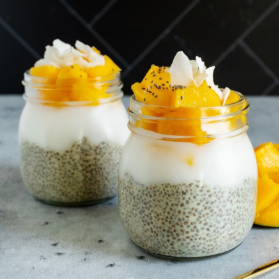 Vegan Mango Milk Chia Seed Pudding