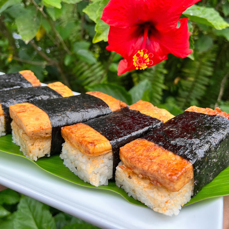 Vegan Maple-Glazed Tofu Musubi