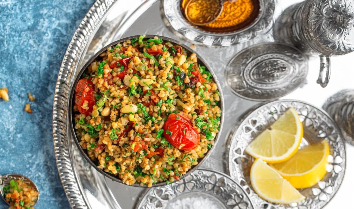 Zesty Vegan Pesto Tabbouleh