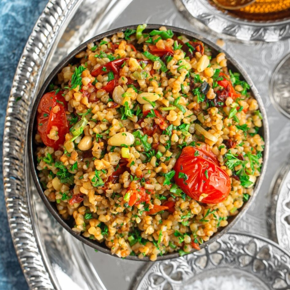 Zesty Vegan Pesto Tabbouleh