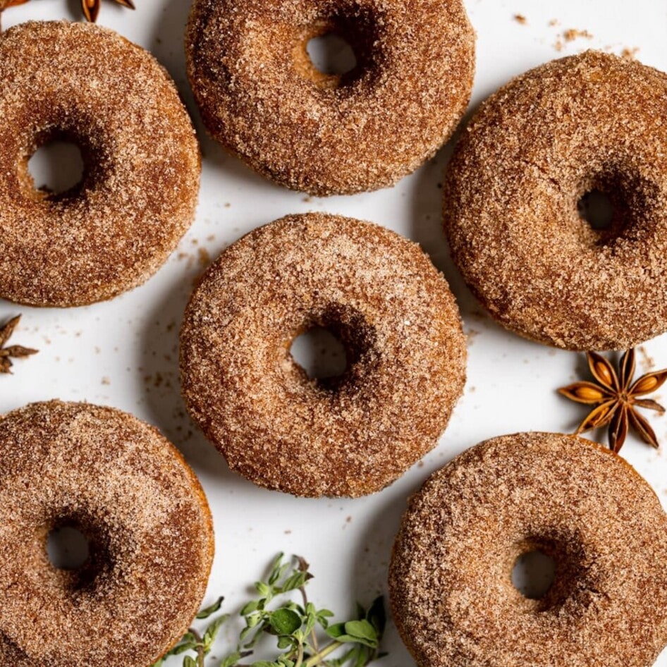 Vegan Baked Apple Cider Doughnuts