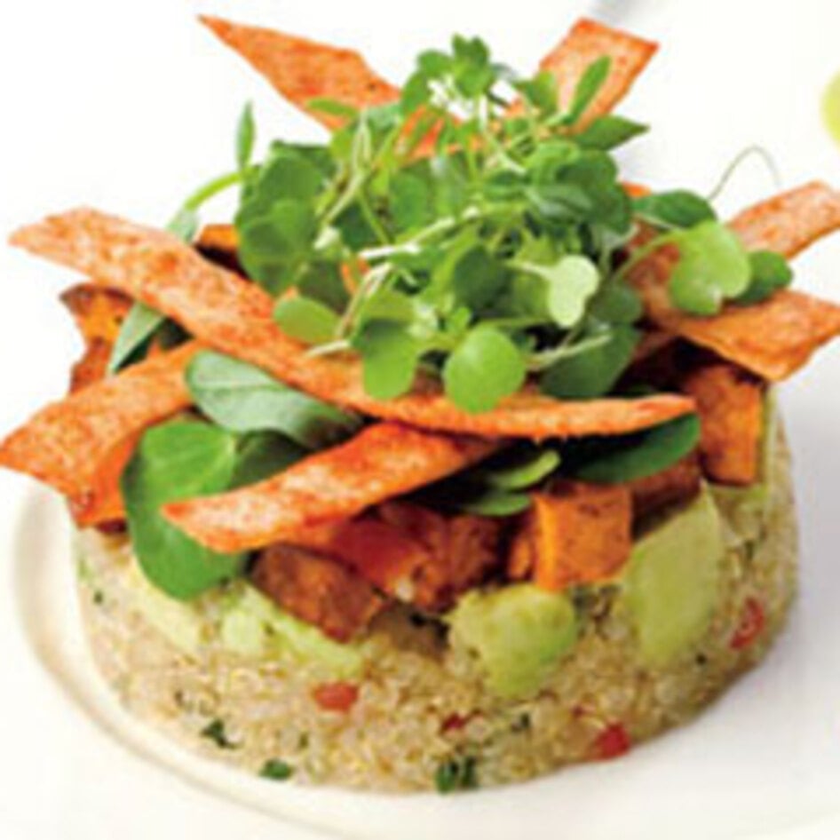 Quinoa, Avocado, and Sweet Potato Timbale