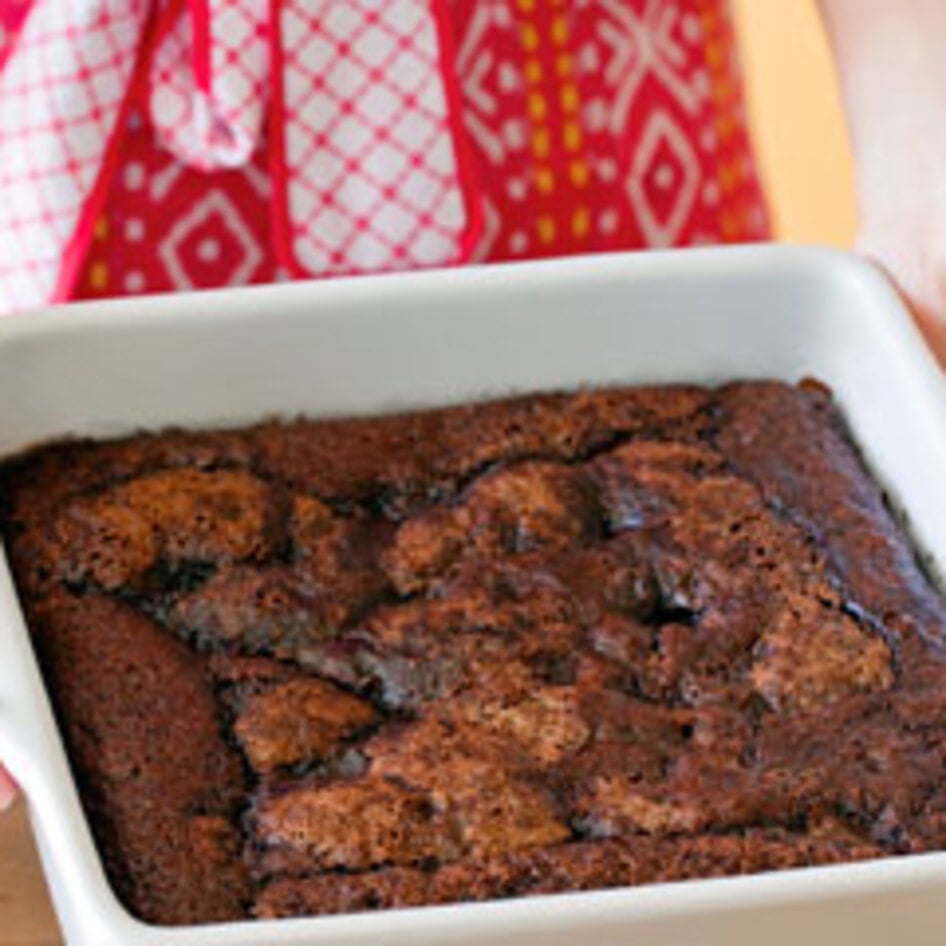 Vegan Hot-Fudge-on-the-Bottom Cake