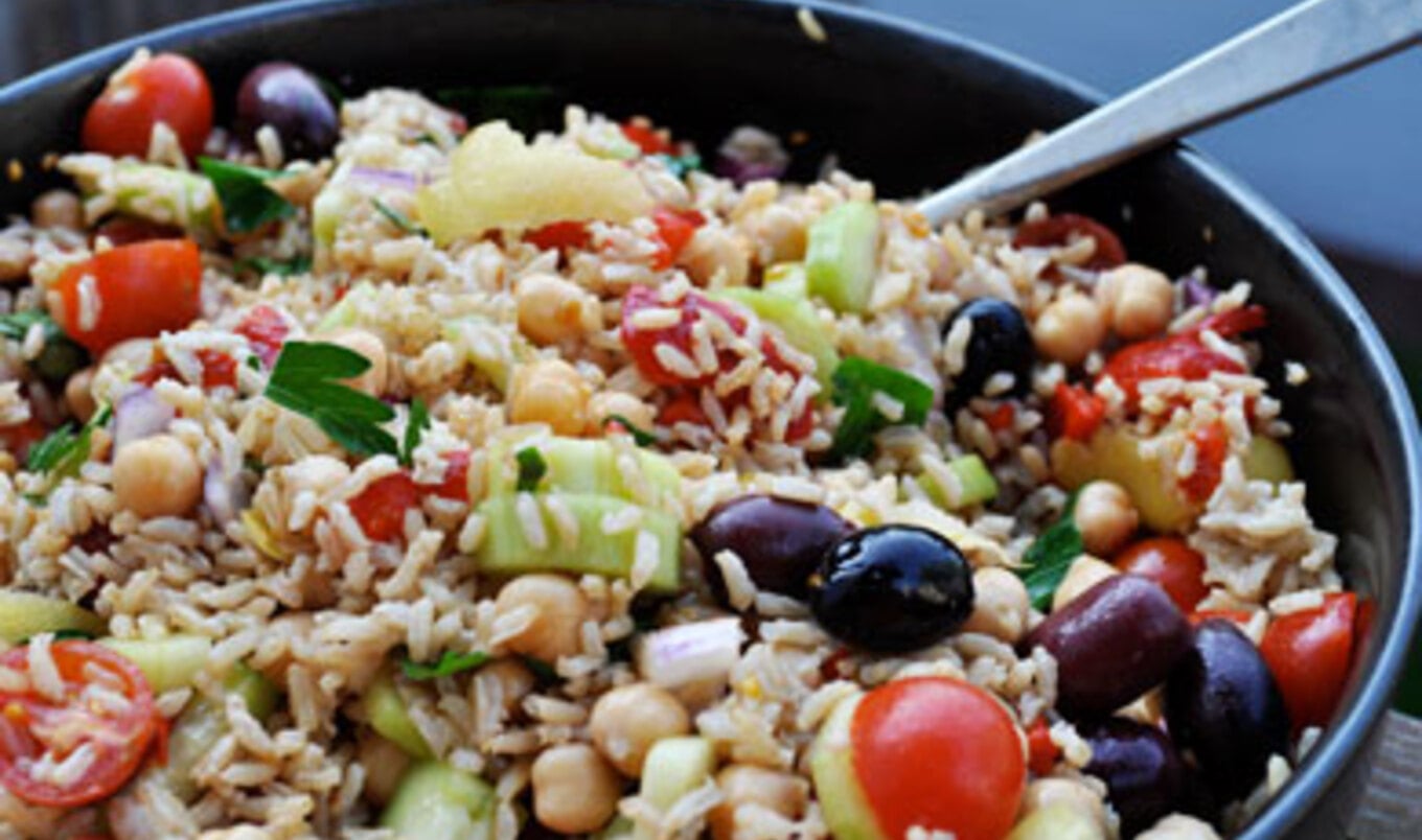 Gluten-Free Middle Eastern Chickpea and Rice Salad