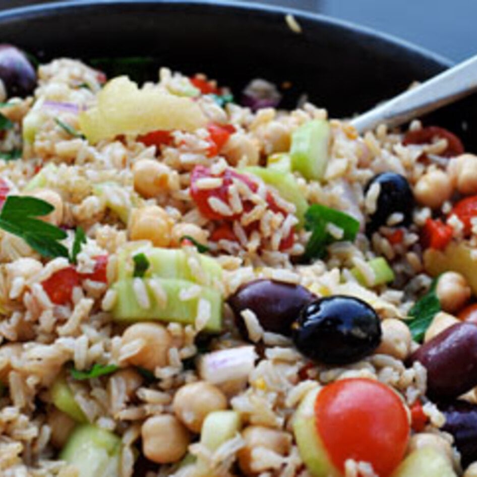 Gluten-Free Middle Eastern Chickpea and Rice Salad