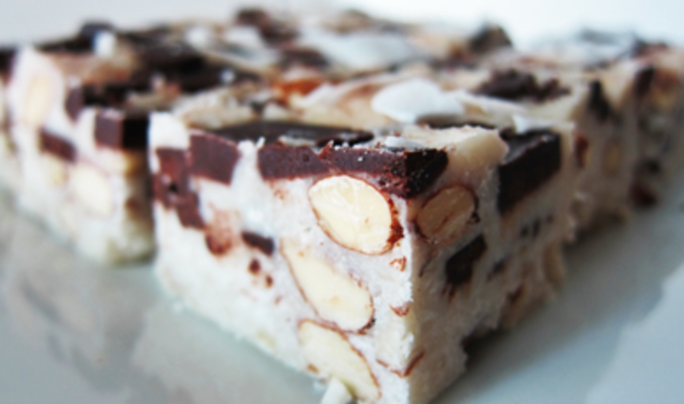 Vegan Raw Almond Joy Fudge