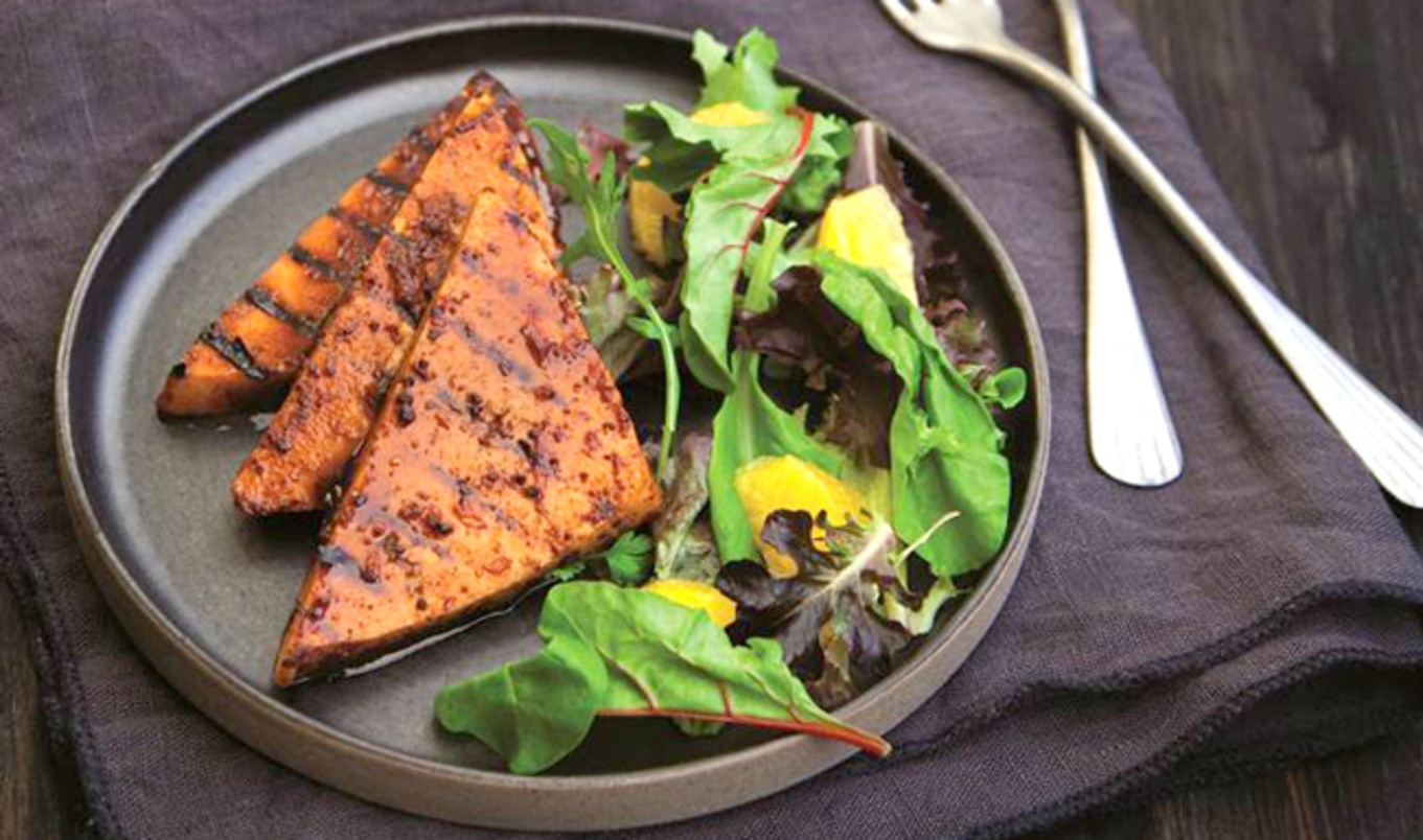 Orange Miso-Glazed Tofu