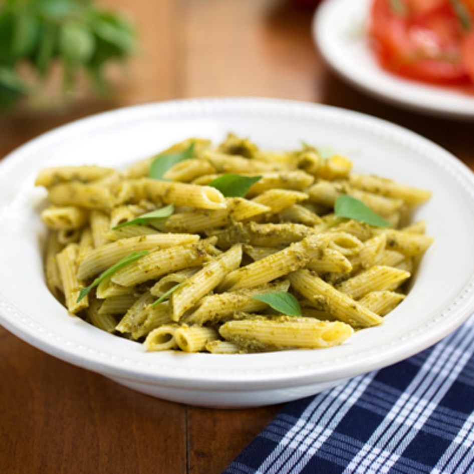 Vegan Lemony Walnut Pesto Pasta